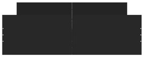 Πλαίσιο Κρεβατιού με Κεφαλάρι/Ποδαρικό Μαύρο 140x190 εκ. - Μαύρο