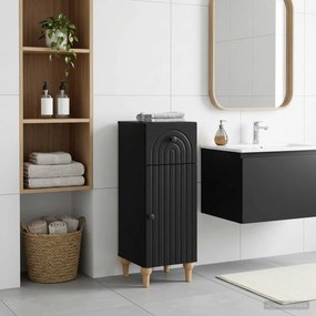 vidaXL Ντουλάπι Αποθήκευσης Μπάνιου ALKMAAR Μαύρο 30 x 31 x 80 εκ.