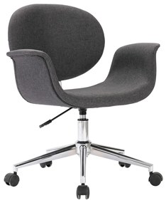 vidaXL Καρέκλα Τραπεζαρίας Περιστρεφόμενη Γκρι Υφασμάτινη