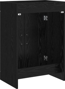 vidaXL Ντουλάπι Κάτω από τον Νιπτήρα Μαύρη Δρυς 56 x 37,5 x 81 εκ