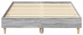 vidaXL Σκελετός Κρεβατιού Γκρι sonoma 120 x 190 cm Επεξεργασμένο ξύλο