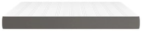 vidaXL Στρώμα με Pocket Springs Γκρι 160x200x20 εκ. Συνθετικό Δέρμα