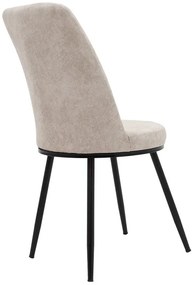 Καρέκλα Farell ύφασμα γκρι antique-μαύρο πόδι 46x46x91 εκ.