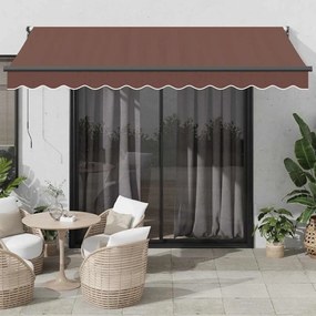 vidaXL Τέντα Πτυσσόμενη Αυτόματη Καφέ 350x250 εκ.
