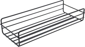 Μεταλλικό Κρεμαστό Ράφι 27x11x6cm Άσπρο ή Μαύρο - Μαύρο