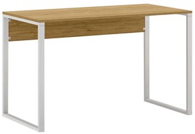 Γραφείο εργασίας Inna Megapap χρώμα sapphire oak - λευκό 110x60x75εκ.