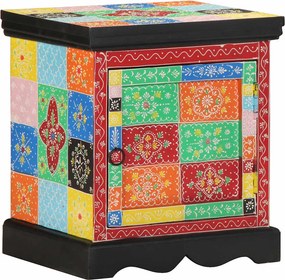 vidaXL Κομοδίνο 2 τεμάχια Πολύχρωμο 40x35x45 cm Στερεό ξύλο Mango