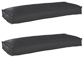 vidaXL Σετ Μαξιλαριών Πάγου 2 pcs Μαύρο 100 x 40 x 8 εκ Ύφασμα Oxford
