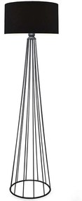 Φωτιστικό Δαπέδου Faraday 0123688 38x21x155cm 1xE27 15W Black Megapap Metal, Fabric