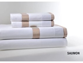 Σεντόνια 10-0820 Με Rever (Σετ 4τμχ) Saumon Down Town Queen Size 245x270cm 100% Cotton Satin