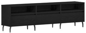 vidaXL Ντουλάπι TV Μαύρη δρυς 150 x 30 x 44.5 εκ. Επεξεργασμένο ξύλο