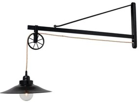 Απλίκα Φωτιστικό Τοίχου 1xE27 Τροχαλία Lionel Homelighting-77-2362-Σκουριασμένο 77-2362