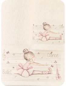 Πετσέτες Σετ 2ΤΜΧ Ballerina Εκρού - 70 x 120 / 30 x 50 cm - Εκρού - Borea