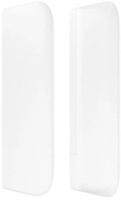 vidaXL Κεφαλάρι με Πτερύγια Λευκό 83x16x78/88 εκ. Συνθετικό Δέρμα