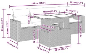 ΣΑΛΟΝΙ ΚΗΠΟΥ 5 ΤΕΜΑΧΙΩΝ ΓΚΡΙ ΑΠΟ ΣΥΝΘΕΤΙΚΟ ΡΑΤΑΝ ΜΕ ΜΑΞΙΛΑΡΙΑ 3326241