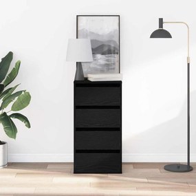 vidaXL Ντουλάπι με Συρτάρια Μαύρο 40 x 41 x 76 εκ. Επεξεργασμένο ξύλο