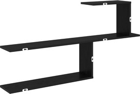 vidaXL Ράφι Τοίχου Μαύρη Δρυς 122 x 18 x 60 εκ. Επεξεργασμένο Ξύλο