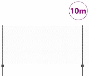 vidaXL Φράχτης με Στήλες. Γκρι 1.2 x 10 m Ατσάλι