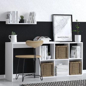 Γραφείο εργασίας Blake Megapap χρώμα λευκό 145x45x74εκ.-GP052-0121,2