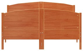 vidaXL Σκελετός Κρεβ. Χωρίς Στρώμα Καφέ Κεριού 150x200 εκ Μασίφ Πεύκο