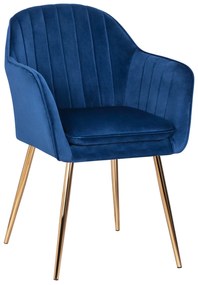 ΠΟΛΥΘΡΟΝΑΚΙ SAWYER ΒΕΛΟΥΔΟ ΜΠΛΕ ΜΕ ΧΡΥΣΑ ΠΟΔΙΑ HM8523.08 55Χ60Χ83Υ εκ.