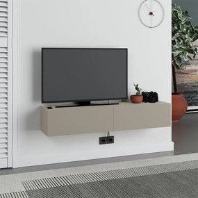 Megapap Έπιπλο Τηλεόρασης Επιτοίχιο Francy Sandstone 135x31,7x25εκ.