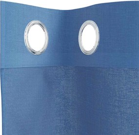 vidaXL Voile κουρτίνες με ροδέλες 2 τεμάχια Μπλε Ρουά