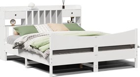 vidaXL Σκελετός Κρεβ. Χωρίς Στρώμα Λευκό 180x200 εκ Μασίφ Πεύκο