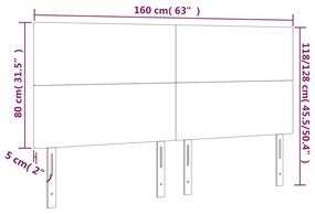 Κεφαλάρια Κρεβατιού 4 τεμ. Ροζ 80 x 5 x 78/88 εκ. Βελούδινο - Ροζ