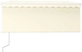 Τέντα Αυτόματη με Σκίαστρο/LED και Αισθ. Ανέμου Κρεμ 3,5 x 2,5μ   - Κρεμ