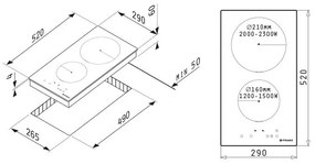 Εστία επαγωγική Pyramis Αφής χωρίς Πλαίσιο PHI32230FMB