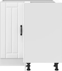 vidaXL Γωνιακό ντουλάπι βάσης κουζίνας "Lucca" Λευκό