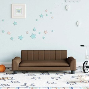 vidaXL Καναπές Παιδικός Καφέ 90 x 53 x 30 εκ. από Ύφασμα