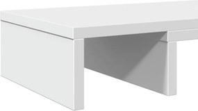vidaXL Βάση Οθόνης Ρυθμιζ. Λευκό 80x24x10,5εκ Επεξεργ Ξύλο