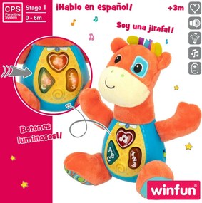 Αρκουδάκι με Ήχο Winfun Καμηλοπάρδαλη 18 x 19 x 8,5 cm (x6)