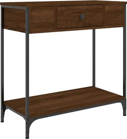 vidaXL Τραπέζι Κονσόλα Καφέ Δρυς 75x34,5x75 εκ. Επεξεργασμένο Ξύλο