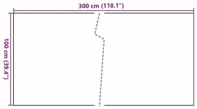 Διαχωριστικό Βεράντας Λευκό 300 x 100 εκ. από Συνθετικό Ρατάν - Λευκό