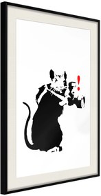 Αφίσα - Banksy: Rat Photographer - 40x60 - Μαύρο - Με πασπαρτού