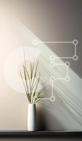 Intra Συλλεκτικό Ξύλινο Παζλ Plywood 4mm - Λευκό βάζο με πράσινα φυτά Σε Ξύλινο Κουτί - Διαστάσεις: 10x10 cm – 25 κομμάτια