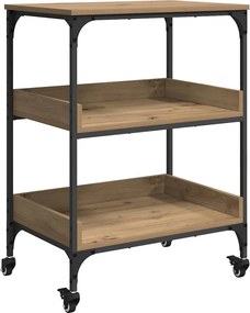 vidaXL Καρότσι Κουζίνας Artisan Oak 60 x 41 x 80.5 εκ.