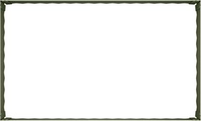 vidaXL Περίγραμμα γκαζόν 100 x 60 x 35 cm Ατσάλι Λαδί