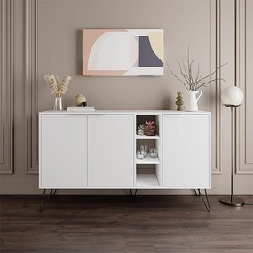 Μπουφές Clara Megapap χρώμα λευκό 142x35,6x83εκ.