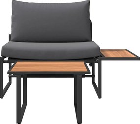 vidaXL Σετ Καναπέ Κήπου 2 pcs Ανθρακί Ατσάλι