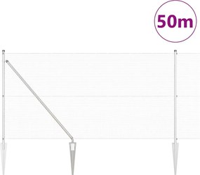 vidaXL Συρματόπλεγμα με ακίδες 50 x 1 m Γαλβανισμένος Χάλυβας Ασημί