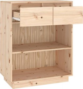 vidaXL Ντουλάπι Κονσόλα 60 x 34 x 75 εκ. από Μασίφ Ξύλο Πεύκου