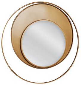 Καθρέπτης Τοίχου BOLGER Χρυσό Μέταλλο Γυαλί 60x3x60cm