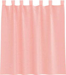 vidaXL Voile κουρτίνες με τσέπες ράβδου 2 τεμάχια Ροζ