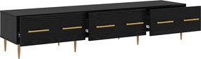 vidaXL Ντουλάπι TV Μαύρη Οξυά 150 x 36 x 30 εκ Επεξεργασμένο ξύλο