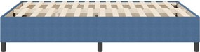 vidaXL Κρεβάτι πλατφόρμα Μπλε 140 x 200 cm Υφασμάτινο Κορντουρά