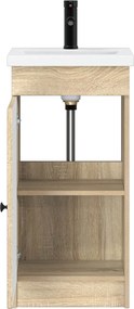 vidaXL Καθρέφτης μπάνιου με νιπτήρα Sonoma Δρυς 42 x 40 x 84,5 cm